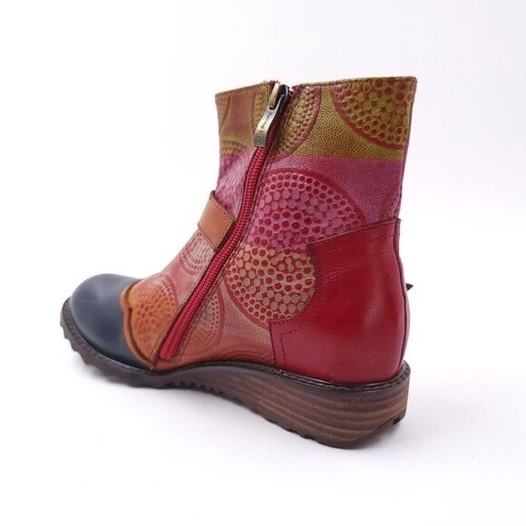 L' Artiste Herietta Spring Step Womens Size 36 Brown Red Bootie - Picture 6 of 14